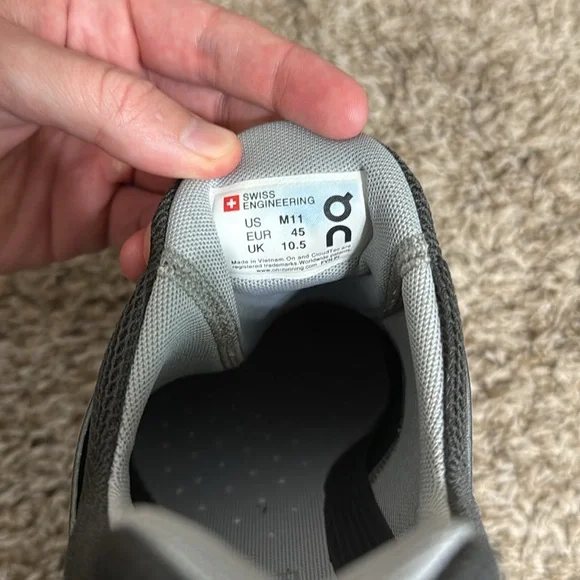 On Running Charcoal and Light Gray Sneakers - Picture 4 of 5